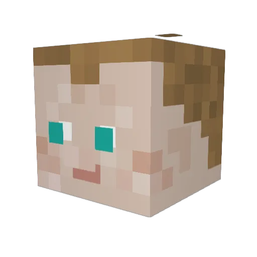 Holox09 Minecraft avatar head, 3D render