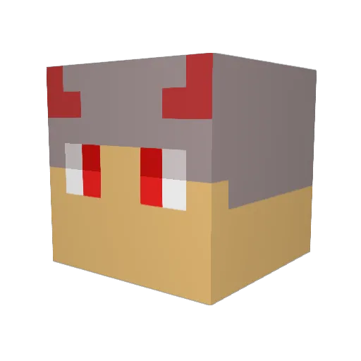 Holric Minecraft avatar head, 3D render