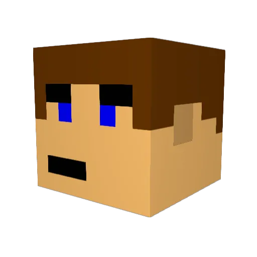 HolstMyBeer Minecraft avatar head, 3D render