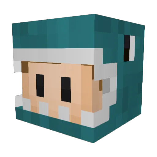 HolstenHolz Minecraft avatar head, 3D render