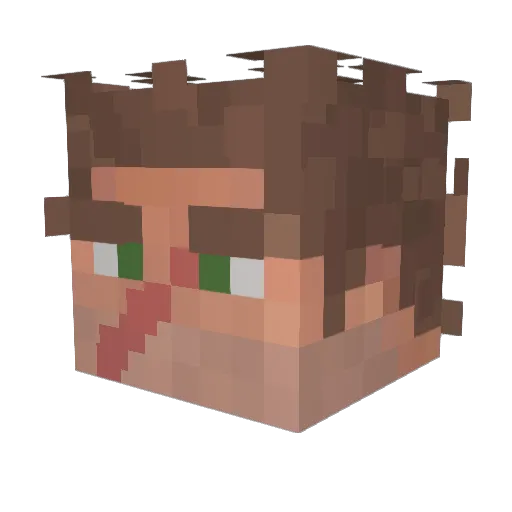 Holstenborg Minecraft avatar head, 3D render