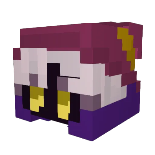 Holtow Minecraft avatar head, 3D render