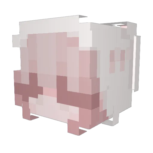 Holuws Minecraft avatar head, 3D render
