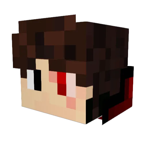 HolyBadGER Minecraft avatar head, 3D render
