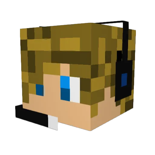 HolyBlade15 Minecraft avatar head, 3D render