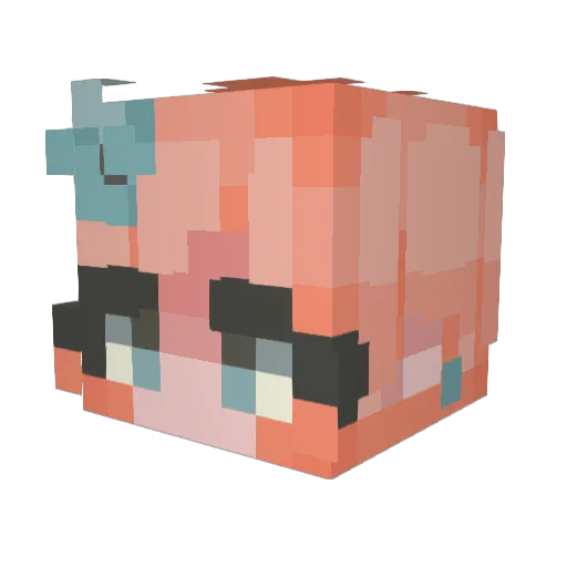 HolyBlue424 Minecraft avatar head, 3D render
