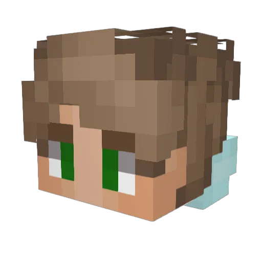HolyBuchtan Minecraft avatar head, 3D render