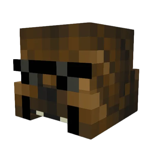 HolyFireFlex Minecraft avatar head, 3D render