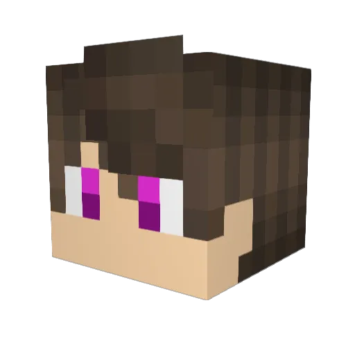 HolyJohnny Minecraft avatar head, 3D render