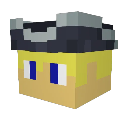 HolyJonoghue Minecraft avatar head, 3D render