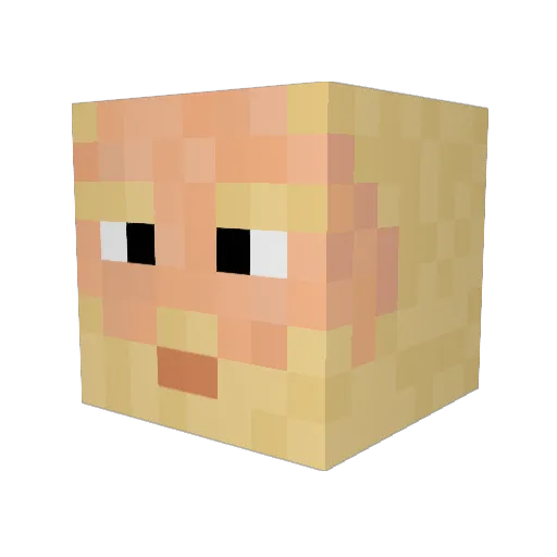 HolyKirov Minecraft avatar head, 3D render