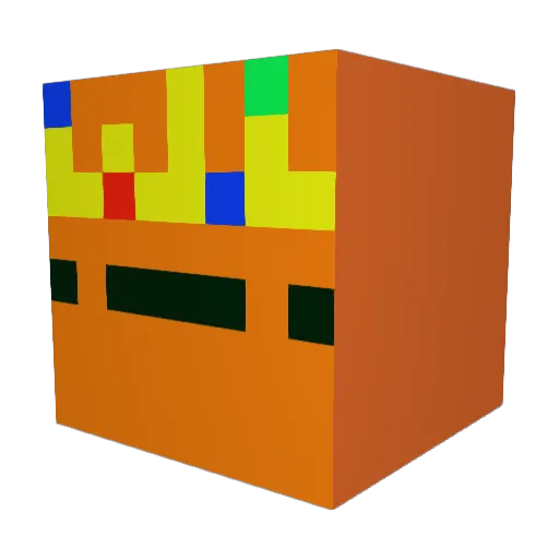 HolyKnyte Minecraft avatar head, 3D render