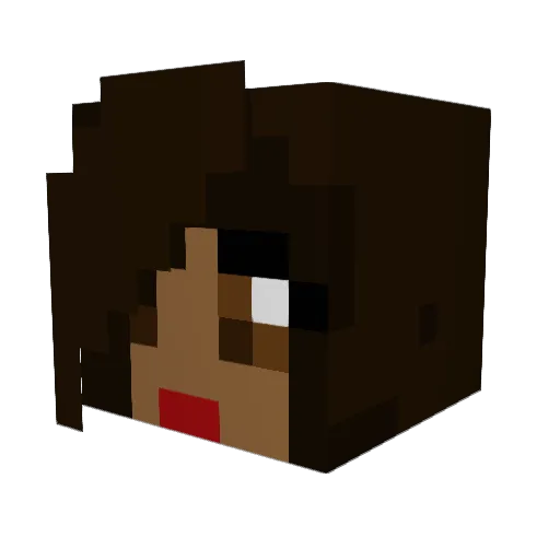 HolyMara Minecraft avatar head, 3D render