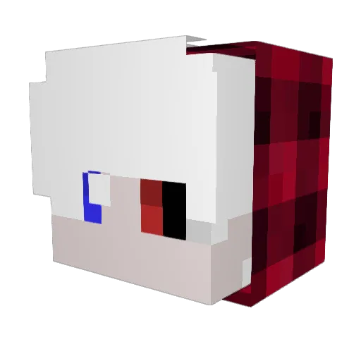 HolyPaker Minecraft avatar head, 3D render