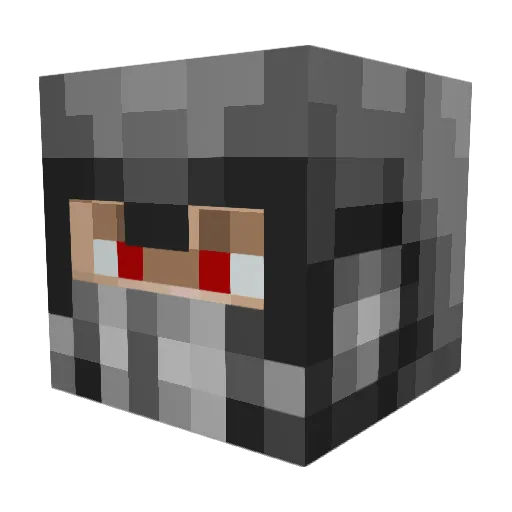 HolyPowaa Minecraft avatar head, 3D render