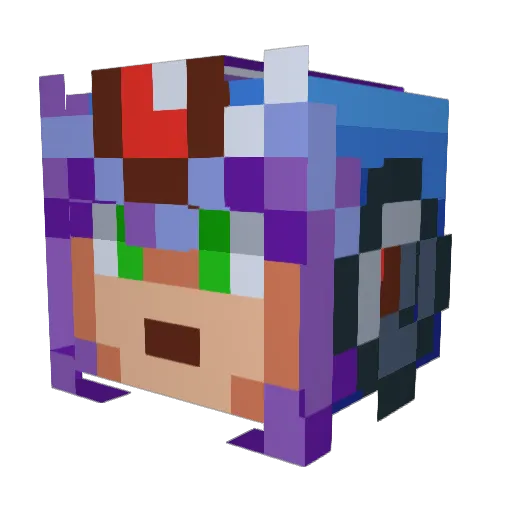 HolyPretzelz Minecraft avatar head, 3D render