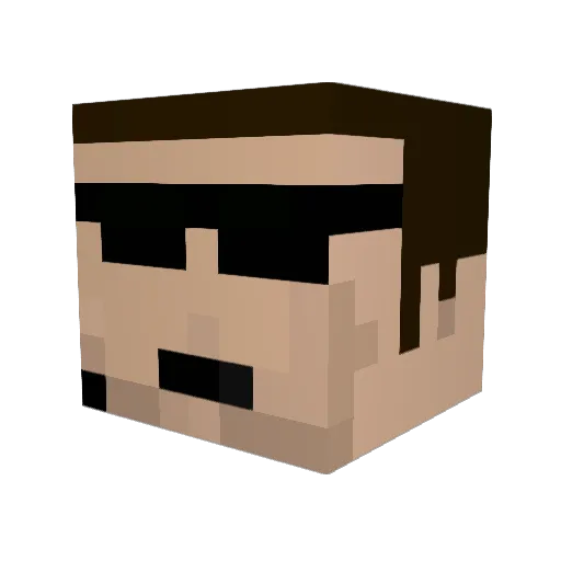 HolyRage Minecraft avatar head, 3D render