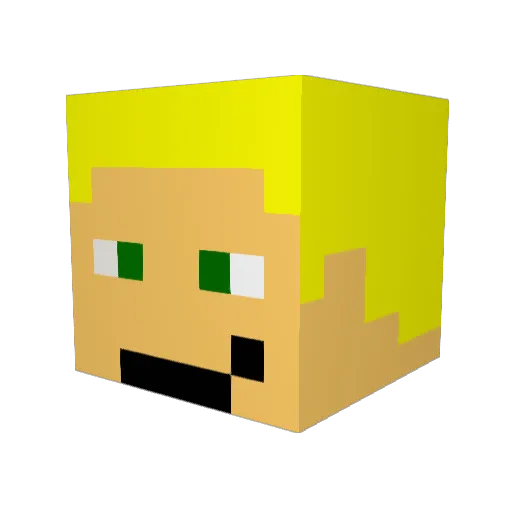 HolySchmidt10 Minecraft avatar head, 3D render