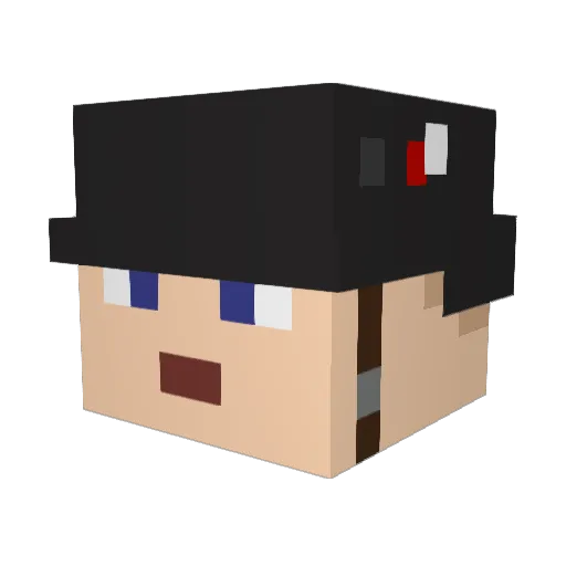 HolySingg Minecraft avatar head, 3D render