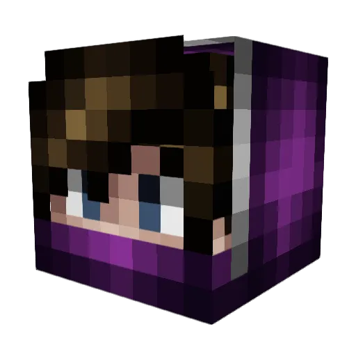 HolySnackzZ Minecraft avatar head, 3D render