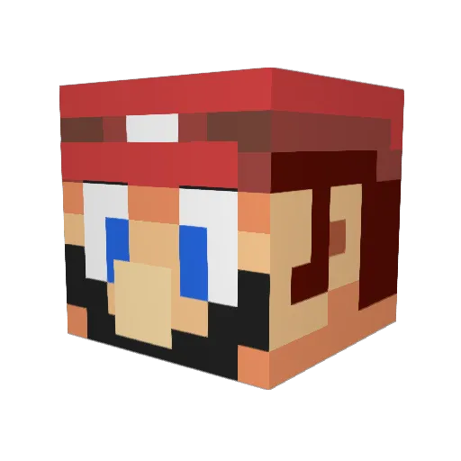 HolyXDiver Minecraft avatar head, 3D render
