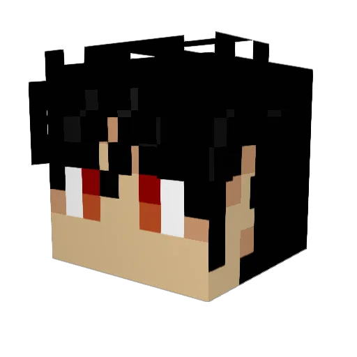 Holyhated Minecraft avatar head, 3D render
