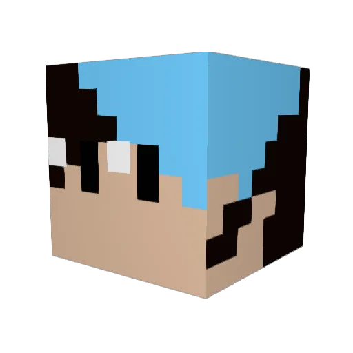 Holykrits Minecraft avatar head, 3D render