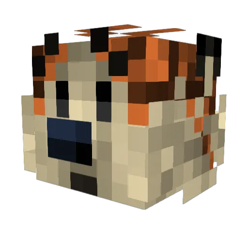 Holyshiro Minecraft avatar head, 3D render