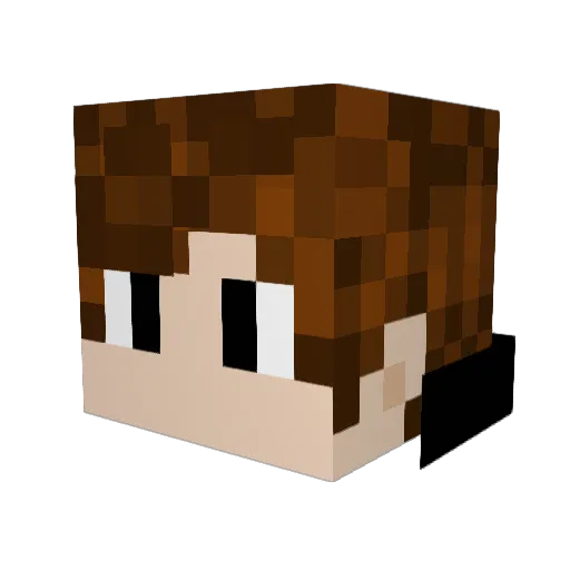 Holystream Minecraft avatar head, 3D render
