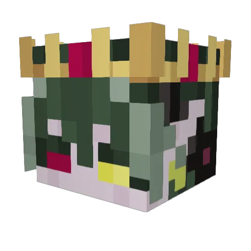 Holywaterderp Minecraft avatar head, 3D render