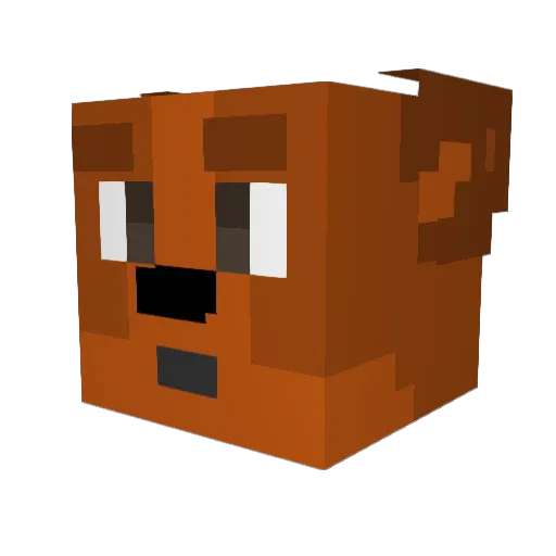 Holzhund Minecraft avatar head, 3D render