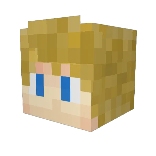 HolzixTV Minecraft avatar head, 3D render