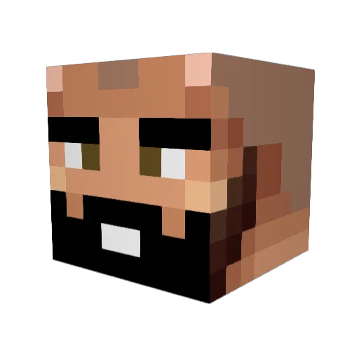 Hom1eL Minecraft avatar head, 3D render