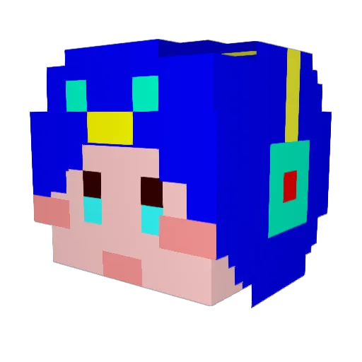 Hom_Nyong Minecraft avatar head, 3D render