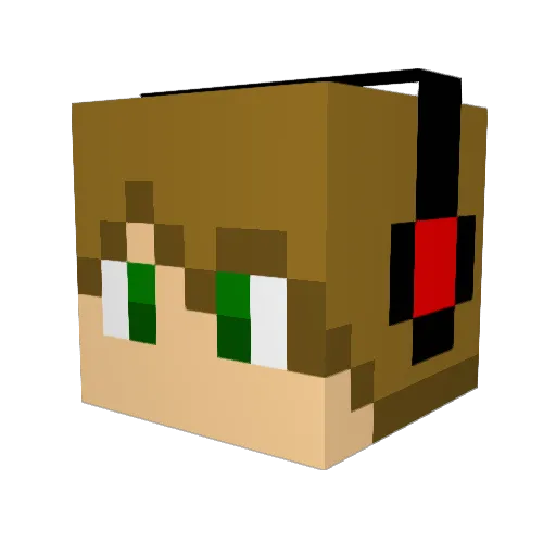 Homaka Minecraft avatar head, 3D render