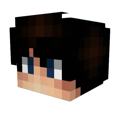 Hombreon Minecraft avatar head, 3D render