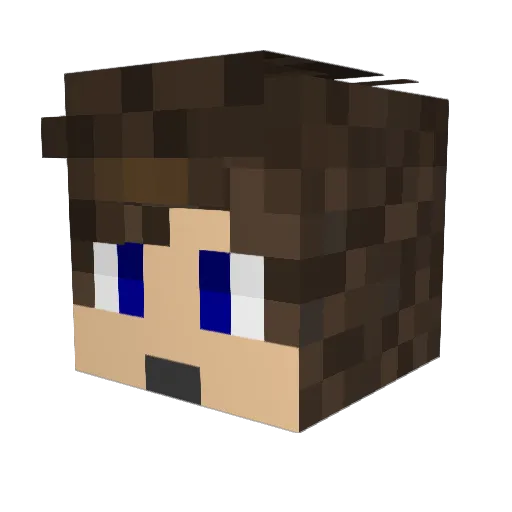 Homdrix Minecraft avatar head, 3D render