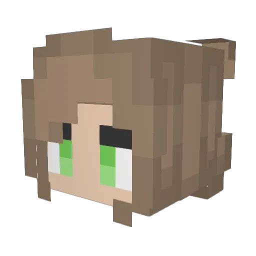 HomeClock06 Minecraft avatar head, 3D render