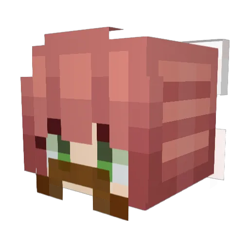 HomeGlados Minecraft avatar head, 3D render