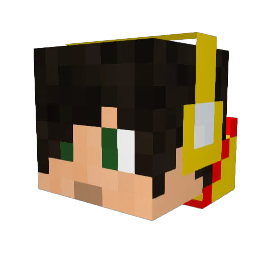 HomeRunAj Minecraft avatar head, 3D render
