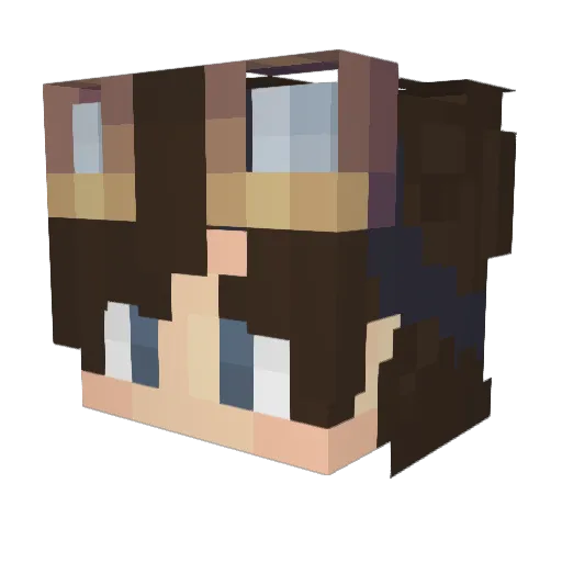 HomeSlave Minecraft avatar head, 3D render