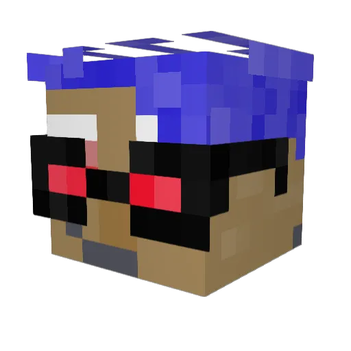 Homebrew247 Minecraft avatar head, 3D render