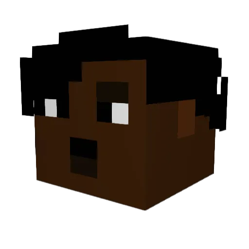 Homedaa Minecraft avatar head, 3D render