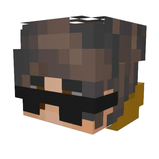 HomelandersMan Minecraft avatar head, 3D render