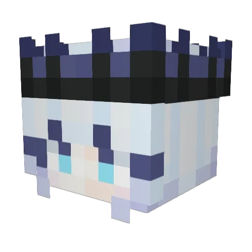 HomelessDesk Minecraft avatar head, 3D render