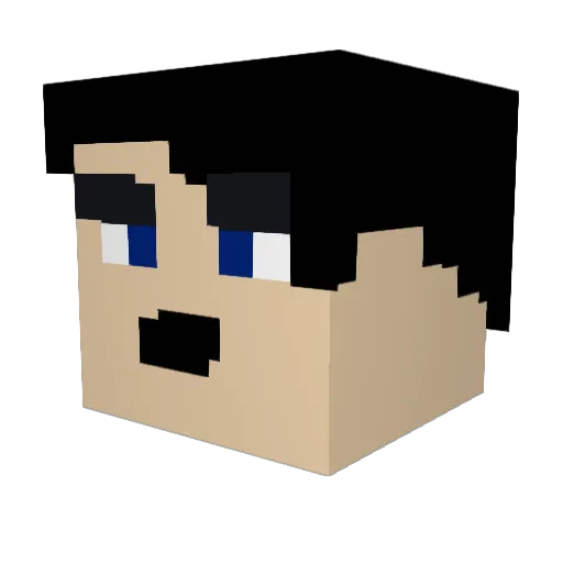 HomelessP3nguin Minecraft avatar head, 3D render