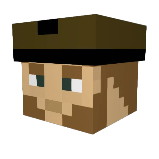 HomerLH Minecraft avatar head, 3D render