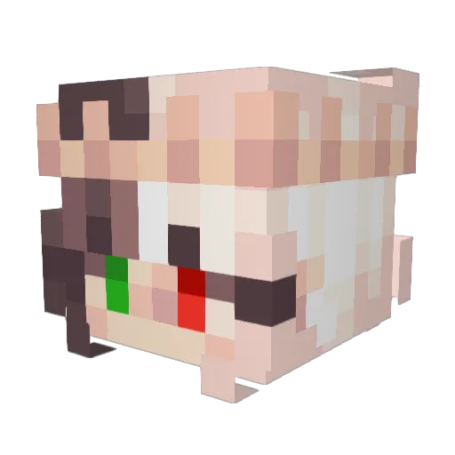 Homeriik Minecraft avatar head, 3D render