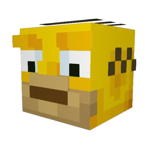 Homermp Minecraft avatar head, 3D render