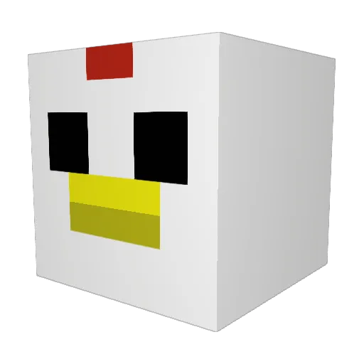 Homeset_ Minecraft avatar head, 3D render